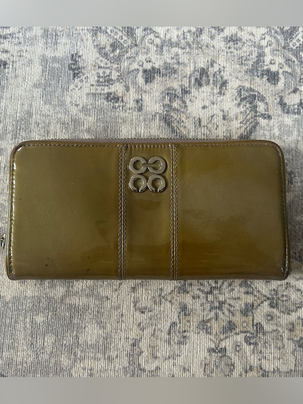 Coach Patent Leather Zip Around Wallet